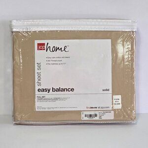 NWT -- JCPenney Home Easy Balance 300 Thread Count Full Sheet Set – Linen